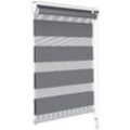 Doppelrollo klemmfix ohne Bohren, Duo Rollo Klemmrollo für Fenster und Tür, 55x150 cm, Grau - Vounot