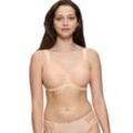 Minimizer-BH TRIUMPH "Modern Finesse W01", Damen, Gr. 75, Cup C, beige (neutral beige), Spitze, Obermaterial: 65% Polyamid, 21% Elasthan, 14% Polyester, unifarben, bestickt, klassisch, BHs, Cup C-G, mit nahtlos vorgeformten Cups, Basic Dessous