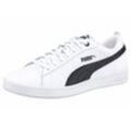 Sneaker PUMA "SMASH WNS V2 L", Gr. 38, schwarz-weiß (puma weiß, puma schwarz), Leder, unifarben mit Farbeinsatz, sportlich, Schuhe Sneaker low Retrosneaker Skaterschuh