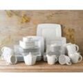 Kombiservice CREATABLE "Geschirr-Set VICTORIA", weiß, 50 tlg., Porzellan, Geschirr-Sets, Service, weiß, 50 Teile, für 6 Personen