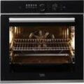 BEKO Einbaubackofen "BBIM13400XS", A+ (A+++-D), schwarz (edelstahlfarben, schwarz), B:59,4cm H:59,5cm T:56,7cm, Backöfen