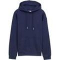 TOM TAILOR DENIM Herren Hoodie Sweatshirt mit Logo-Print, blau, Uni, Gr. XXL