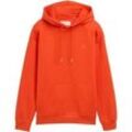 TOM TAILOR DENIM Herren Hoodie Sweatshirt mit Logo-Print, orange, Uni, Gr. XXL