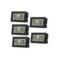 5 Digital Thermometer Innen Hygrometer Mini Hygrometer Thermometer Innen Reptilien Digitaler Hygrometer, für Büro, Küche, LCD-Thermometer Inkubator,