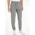 Jogginghose "TRACK PANT HWK", Herren, Gr. S (48), N-Gr, grau (grau mel), Sweatware, Obermaterial: 50% Baumwolle, 50% Polyester, TOMMY HILFIGER UNDERWEAR, meliert, casual, Hosen, mit Tommy Hilfiger Logoaufdruck