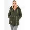 Winterjacke NAVAHOO "Ireliaa", Damen, Gr. XXXL, grün (olive), Obermaterial: 100% Baumwolle; Innenmaterial: 100% Polyester; Futter: 100% Polyester, Jacken, mit warmen Teddyfell