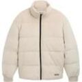 TOM TAILOR DENIM Herren Cord Pufferjacke, beige, Uni, Gr. XXL