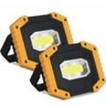 Wiederaufladbares LED-Flutlicht, 30 W, 2000 LM, Baustellen-Flutlicht, Arbeitslicht, 3 Modi, tragbare Laterne, USB-LED-Flutlicht für Camping,