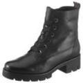 Schnürstiefelette GABOR Gr. 36, schwarz, Damen, Kalbsleder, unifarben, Schuhe, Blockabsatz, Plateau, Schnürboots mit Best Fitting Komfort, Topseller