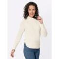 Strickpullover CASUAL LOOKS "Pullover", Damen, Gr. 36, beige (ecru), 50% Baumwolle, 50% Polyacryl, unifarben, Langarm, Pullover