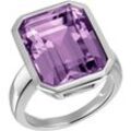 Fingerring FIRETTI "Schmuck Geschenk Silber 925 Silberring Ring Quadrat" Gr. 54, bunt (silberfarben, lila, lila), Fingerringe, Damen, 54, Silber 925 (Sterlingsilber), 3,0mm, mit Amethyst oder Topas