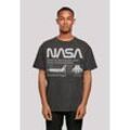 T-Shirt F4NT4STIC "Classic Space Shuttle" Gr. 4XL, schwarz, Herren, Obermaterial: 100% Baumwolle, Shirts, Print