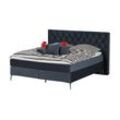 Boxspringbett Laesa ¦ blau ¦ Maße (cm): B: 180 H: 122