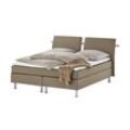 Boxspringbett Krom ¦ braun ¦ Maße (cm): B: 232 H: 122