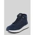 Ledersneaker mit Label-Patch Modell 'WARM NUBUCK'