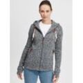 OXMO Kapuzensweatjacke Damen, grau