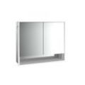 emco LED-Lichtspiegelschrank Loft mit Unterfach Unterputz, 800 mm, 2-türig Rückwand verspiegelt, 979 979805207