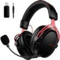 Mipow Mpow Gaming Over Ear Headset Funk, kabelgebunden Stereo Schwarz, Rot Mikrofon-Rauschunterdrückung Mikrofon-Stummschaltung, Lautstärkeregelung