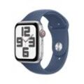 Apple Watch SE (GPS + Cellular) 44mm Aluminiumgehäuse silber, Sportarmband denim (M/L)