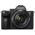 SONY Alpha 7 M3 KIT (ILCE-7M3K) + Tasche Speicherkarte Systemkamera mit Objektiv 28-70 mm, 7,6 cm Display Touchscreen, WLAN