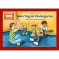 Hase und Igel Mein Tag im Kindergarten / Kamishibai Bildkarten