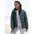 ELBSAND Steppjacke blau Gr. L/40 für Damen. Mit Leder-Badge, Logodruck. Comfort Fit