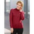 Stehkragenpullover CASUAL LOOKS "Pullover" Gr. 38, rot (kirschrot), Damen, 100% Polyacryl, unifarben, Pullover