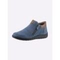 Stiefelette REFLEXAN, Damen, Gr. 39, blau (jeansblau), Veloursleder, feminin, Schuhe