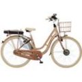 E-Bike FISCHER FAHRRAD "CITA RETRO 2.2 522" Gr. 48, braun (kupferfarben glänzend), E-Bikes, 48cm, 28 Zoll (71,12cm), Pedelec, Elektrofahrrad für Damen u. Herren