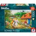 Schmidt Spiele Puzzle Thomas Kinkade Studios: Bibi & Tina – Spaß auf dem Martinshof