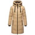 MARIKOO Damen Winter Steppmantel Stepp Jacke Teddyfell Mantel Parker warm mit Kapuze Natsukoo