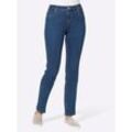 5-Pocket-Jeans CASUAL LOOKS, Damen, Gr. 38, Normalgrößen, blau (blau, stone, washed), 81% Baumwolle, 17% Polyester, 2% Elasthan, unifarben, lang, Jeans