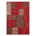 Teppich HANSE HOME "Kirie" Gr. 2, rot (rot, braun), B:80cm H:9mm L:150cm, Kunstfaser, Teppiche, Patchwork, Kurzflor, Teppichläufer, Modern, Vintage, Wohnzimmer, Flur