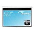 Optoma PWC - Leinwand - Deckenmontage mÃ¶glich, geeignet fÃ¼r Wandmontage - 233.7 cm (92") - 16:9 - Matte White