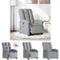 Massagesessel Elektrisch Hellgrau Stoff - Sessel - Grau - The Living Store