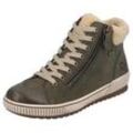 Winterboots REMONTE, Damen, Gr. 39, grün (khaki), Leder, Textil, Fellimitat, sportlich, Schuhe, mit Tex-Ausstattung