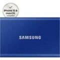 SAMSUNG Portable SSD T7 PC/Mac Festplatte, 1 TB SSD, extern, Indigo blue