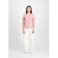 T-Shirt ALPHA INDUSTRIES "Alpha Industries Women - T-Shirts New Basic T Glitter Women", Damen, Gr. M, rosa (silber pink), Obermaterial: 100% Baumwolle, Kurzarm, Shirts