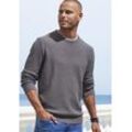 Strickpullover JOHN DEVIN, Herren, Gr. S (44/46), grau, Strick, Obermaterial: 50% Baumwolle, 50% Polyacryl, unifarben, casual, regular fit, Rundhals, Langarm Strickbündchen, Pullover, in modischer Strickstruktur