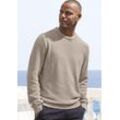 Strickpullover JOHN DEVIN, Herren, Gr. S (44/46), beige, Strick, Obermaterial: 50% Baumwolle, 50% Polyacryl, unifarben, casual, regular fit, Rundhals, Langarm Strickbündchen, Pullover, in modischer Strickstruktur