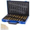 Uisebrt - Bohrer Set metall 170-teilig - Profi Metallbohrer Set Titan-bohrersatz Steinbohrersatz Handbohrmaschine Spiralbohrer in 1-10 mm für Holz,