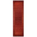 Läufer THEKO "Gabbeh Super, Handweb Teppich, Bordüre, reine Wolle, handgewebt" Gr. 13, rot, B:90cm H:9mm L:250cm, Wolle, Teppiche, Teppich-Läufer, Brücke, Schlafzimmer, Wohnzimmer, Esszimmer