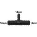 WamSter® T Schlauchverbinder Pipe Connector reduziert 18mm 18mm 10mm Durchmesser