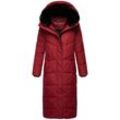 Steppmantel NAVAHOO "Hingucker XIV", Damen, Gr. L (40), rot (dunkelrot), Obermaterial: 100% Polyester, Futter: 100% Polyester, Wattierung: 100% Polyester, modisch, gerade ca. Mitte Wade, hoch geschlossener Ausschnitt, Langarm eng Rippstrickbündchen, Mäntel, Damen Wintermantel mit abnehmbaren Kunstfellkragen