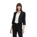 Jackenblazer BETTY BARCLAY "Betty Barclay Kurzblazer mit 3/4 Arm", Damen, Gr. 36, schwarz, Obermaterial: 86% Polyester, 14% Elasthan. Futter: 100% Polyester., Basic, normal kurz, Langarm, Blazer, Material