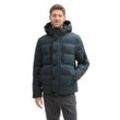 Steppjacke TOM TAILOR, Herren, Gr. XXXL, blau (stormy blau), Steppware, Obermaterial: 100% Polyester. Futter: 100% Polyester, unifarben, casual, regular fit Po-bedeckend, ohne Ausschnitt, Langarm, Jacken, mit Kapuze