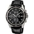 Chronograph CASIO EDIFICE "EFR-526L-1AVUEF", schwarz, Armbanduhren, Herren, Quarzuhr, Armbanduhr, Herrenuhr, Stoppfunktion, Datum, Neo-Display