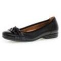 Ballerina GABOR "FLORENZ", Damen, Gr. 38, schwarz, Kalbsleder, klassisch, Schuhe, Businessschuh, Slipper, Halbschuh, Schlupfschuh in Weite G = weit