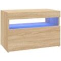 TV-Schrank mit LED-Leuchten Sonoma-Eiche 60x35x40 cm Vidaxl