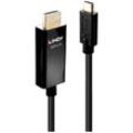 LINDY Anschlusskabel USB-C® Stecker, HDMI-A Stecker 3.00 m Schwarz 43293 4K UHD USB-C®-Displaykabel